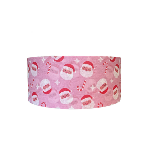 Pink Santa Christmas Self Adhesive Paper Packaging Tape