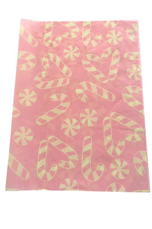 Pink Candy Cane Tissue Paper